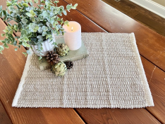 COTTAGE WEAVE TAN/CREAM TAVERN PLACEMAT *NEW*